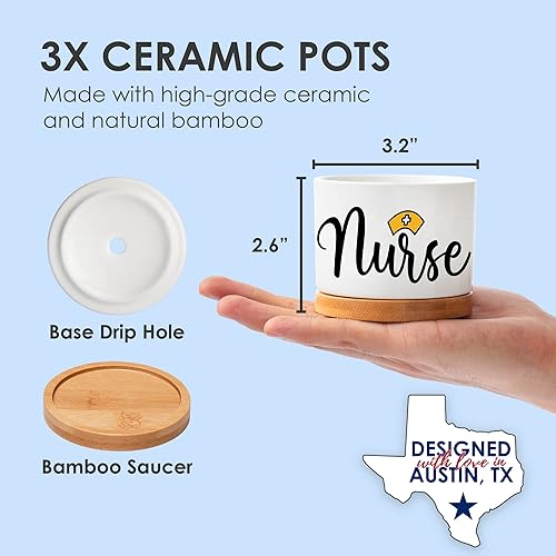 Miniatura 6 de Maceteros para enfermeras, regalos de enfermeras para mujeres, regalos de RN para enfermeras, regalos de semana de enfermeras 2024, regalos de