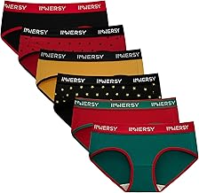 INNERSY Women's Cotton Comfortable Briefs Sports Belt Underwear Mid Waist Pack of 6