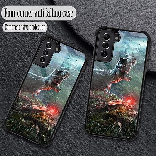 Miniatura 2 de TnXee Funda compatible con Samsung Galaxy S21, Jurassic Dinosaur Galaxy S21 para niños, reforzar las cuatro esquinas, a prueba de golpes,
