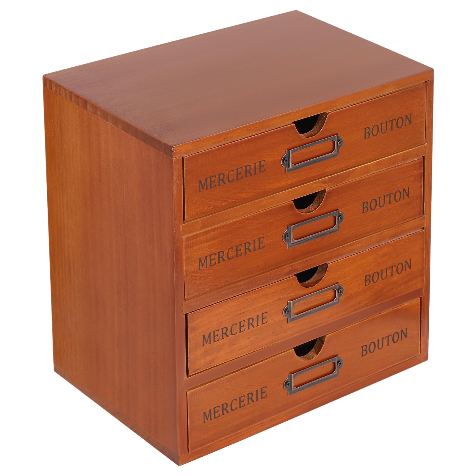 Organizer per cassetti, organizer in legno, set da 4 pezzi, 16 cassetti, contenitore per cassetti, impilabile, salvaspazio, per cosmetici, gioielli, documenti