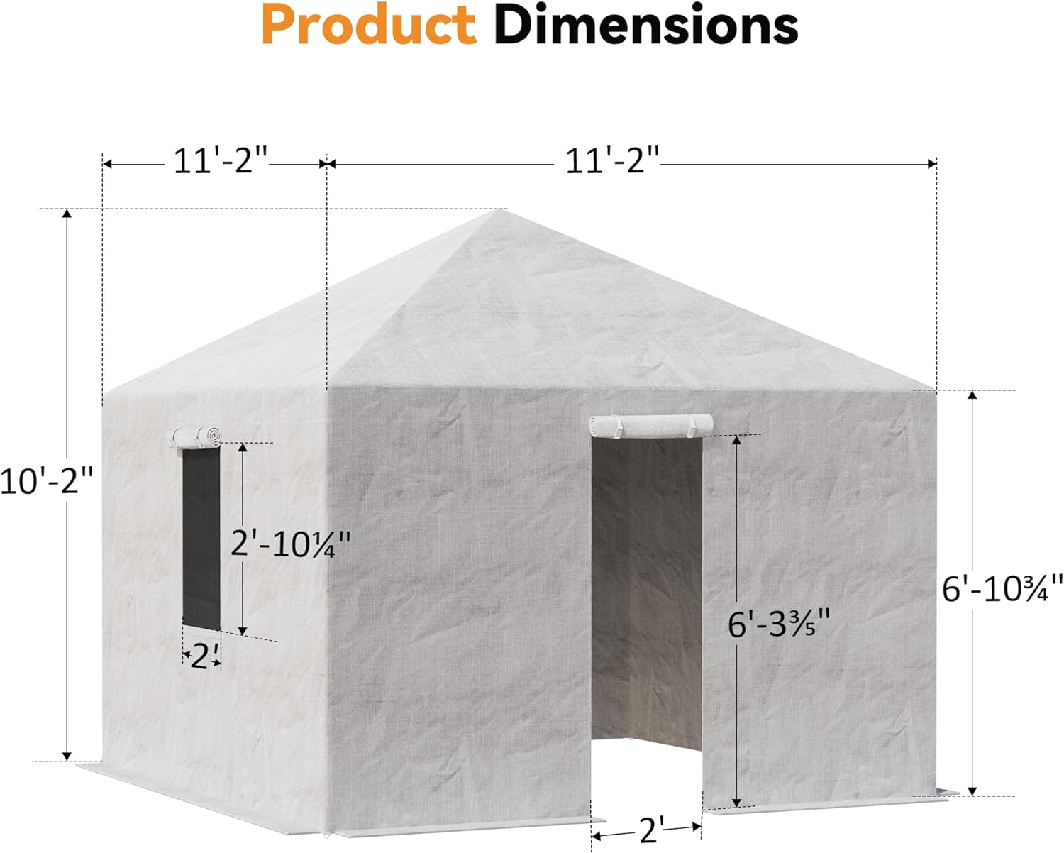 8x8 ft Winter Gazebo Cover, 200G Heavy-Duty All-Weather Waterproof Enclosed Gazebo Cover with Sidewalls & Mesh Windows, Universal Hardtop Winter Cover for Outdoor Storage Shelter