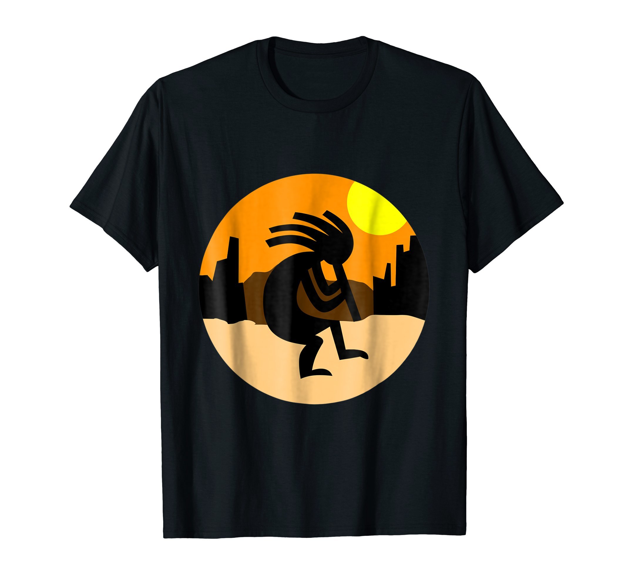 Kokopelli Native American Tees StoreKokopelli Native American Sunset T-Shirt T-ShirtOEKO-TEX STANDARD 100