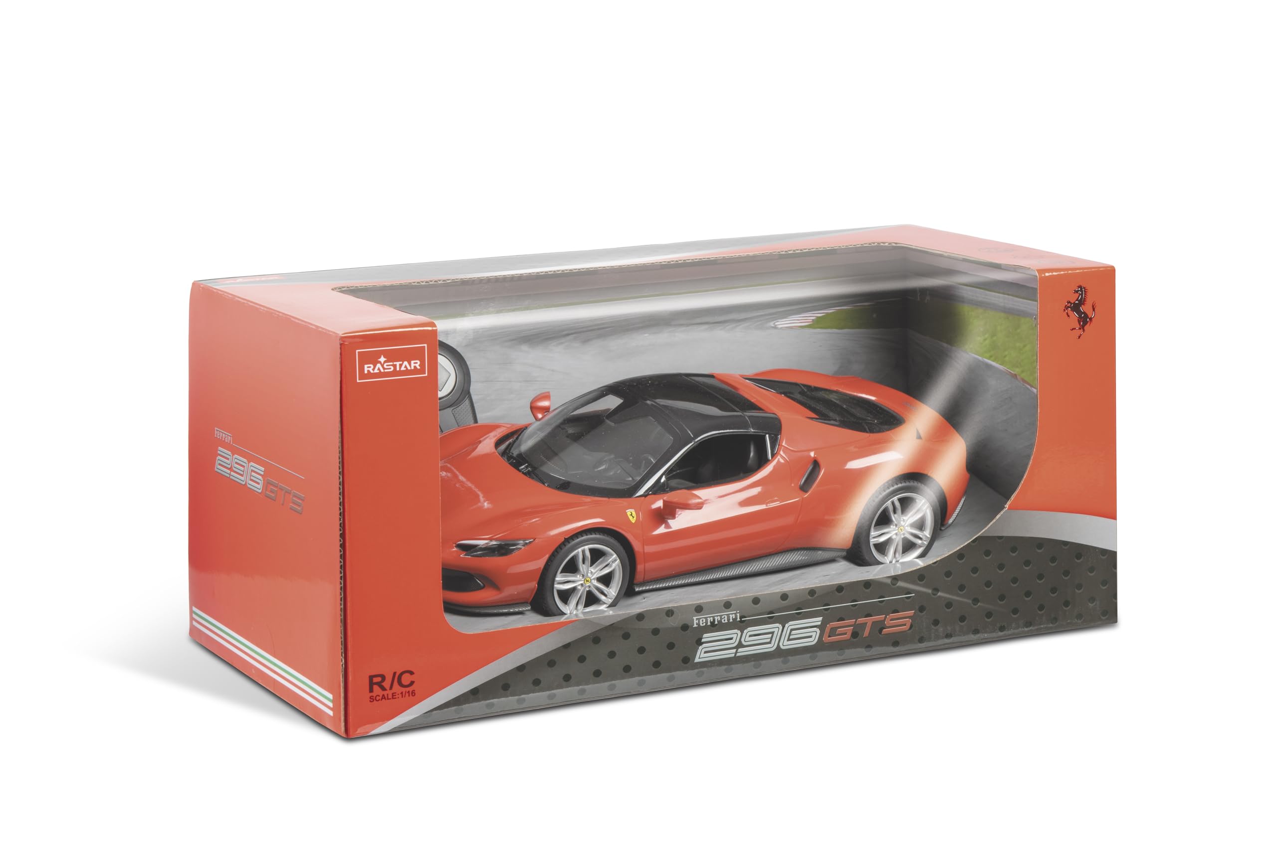 Mondo Motors FERRARI 296 GTS - 2,4 GHz - model zdalnie sterowany w skali 1:16 - szczegółowe wnętrze i reflektory - 63775