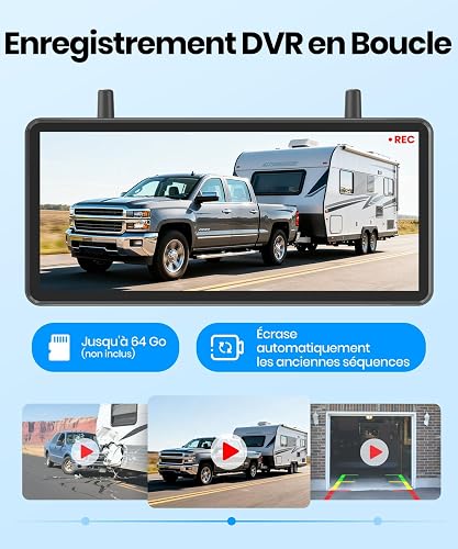 AUTO-VOX Kit telecamera di retromarcia senza fili alimentata ad energia solare, installazione in 3 minuti, telecamera di backup chiara con impermeabilità IP69K per auto e furgoni - 6