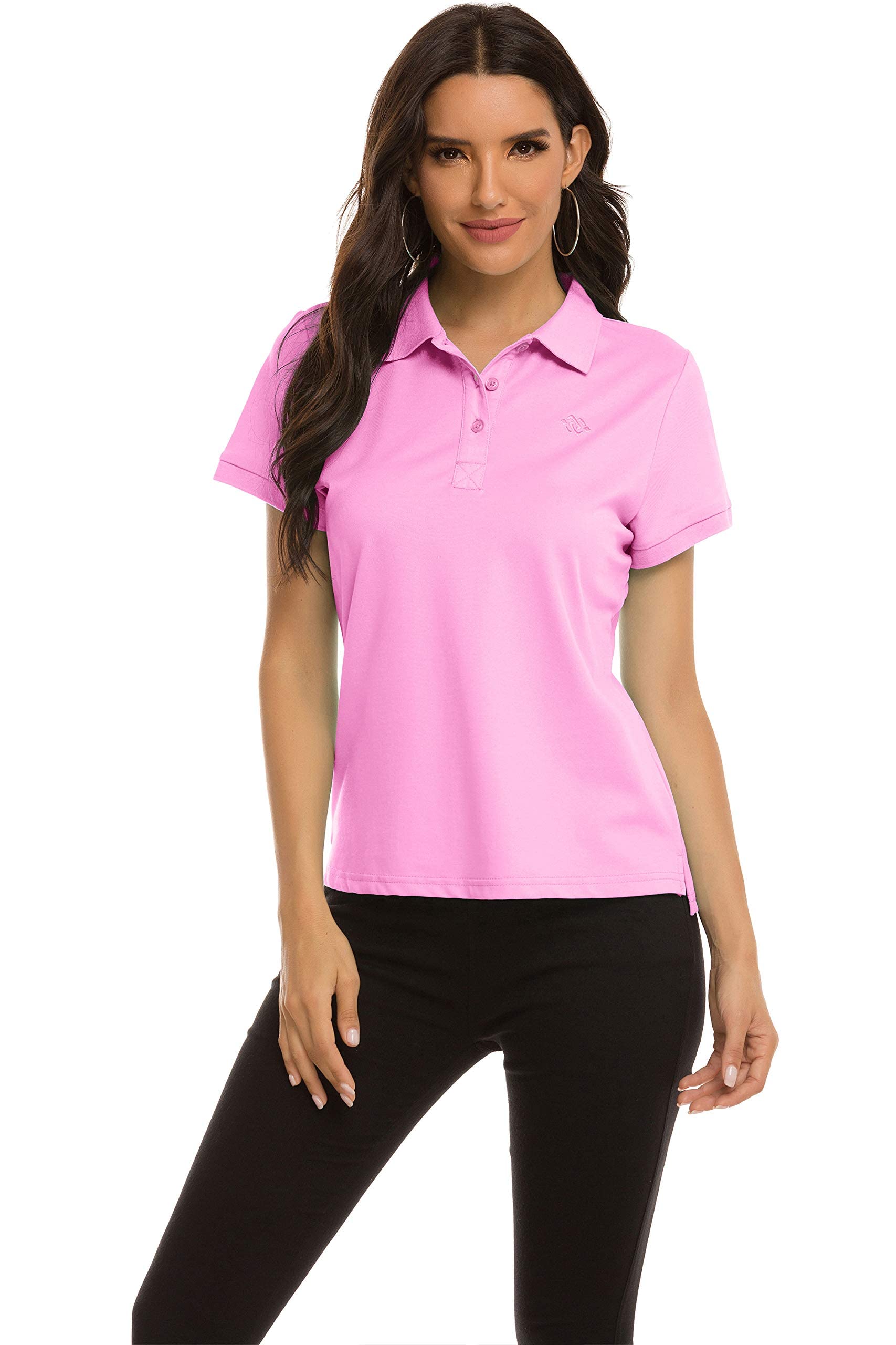 MoFiz Polo Donna Manica Corta Poloshirt Golf Camicia Sportiva Estate Top Traspirante