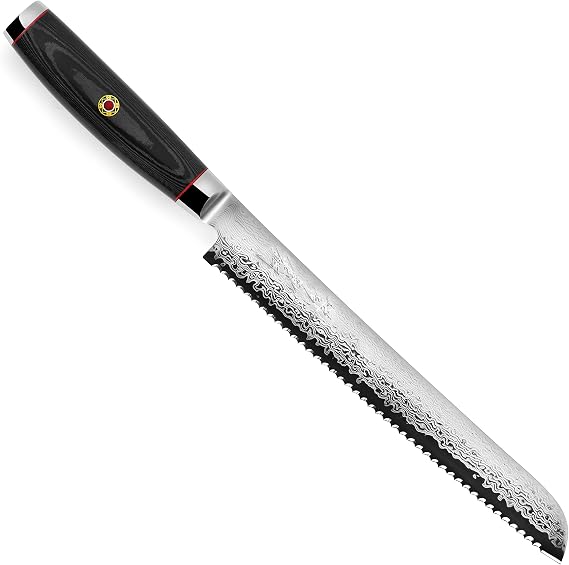Enso SG2 Bread Knife - Made in Japan - 101 Layer Stainless Damascus, 9