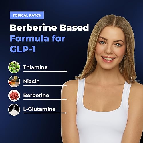 Miniatura 3 de Parches Berberine GLP-1 para mujeres y hombres  Parche GLP1 con berberina, L-glutamina, Garcinia Cambogia, Resveratrol  Suministro para 60 días