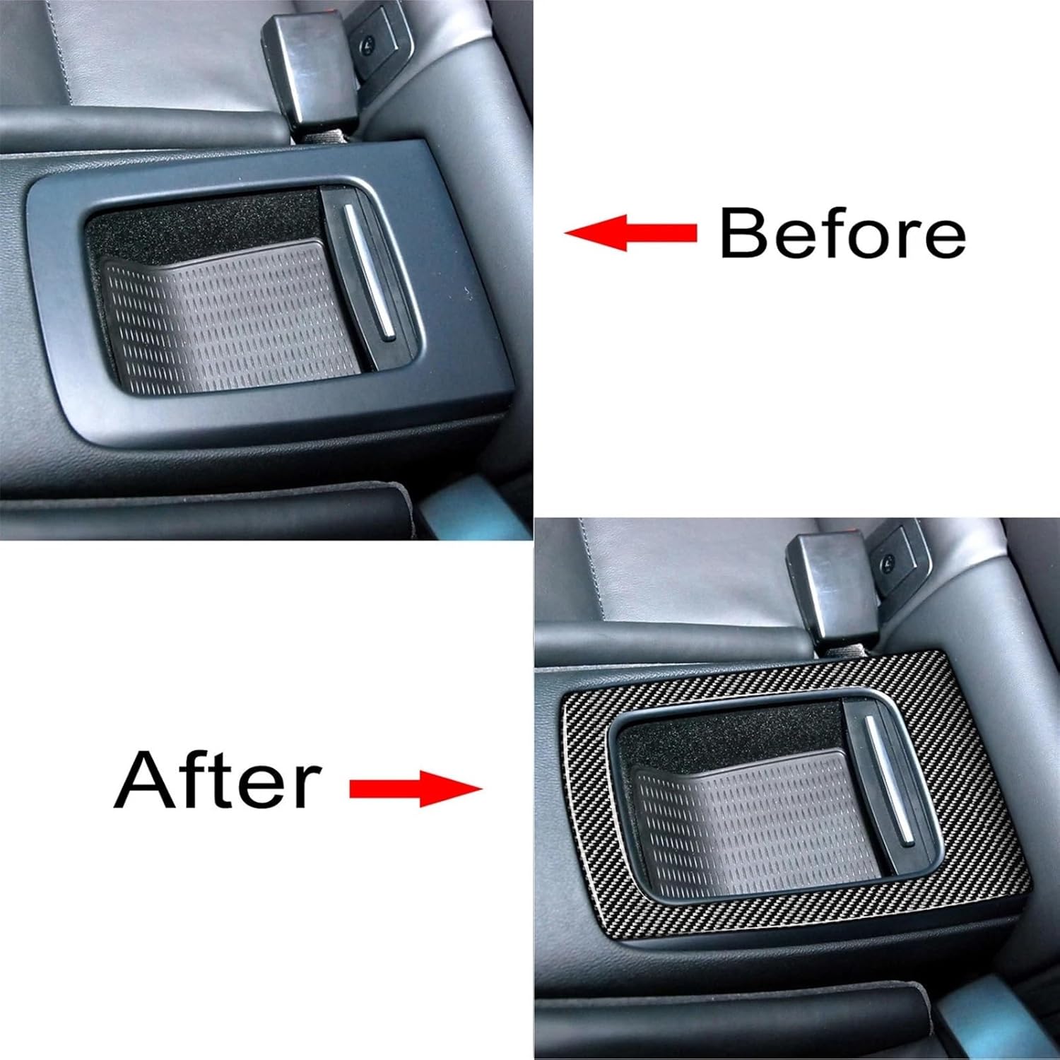 Car Rear Row Storage Box Frame Carbon Fiber Decoration Trim for bmws 3 Series E90 E92 E93 M3 2 Door 2005-2013