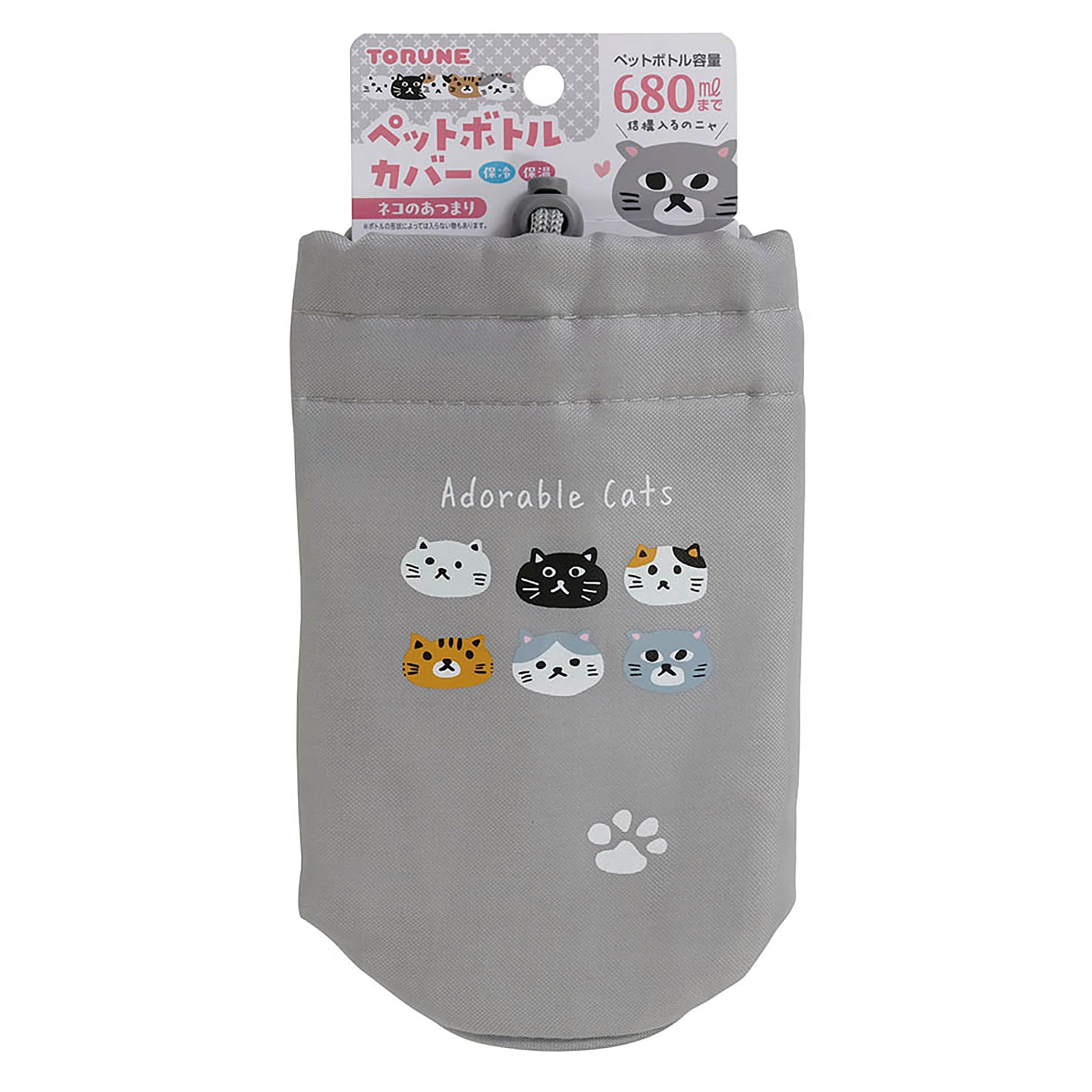 Amazon｜トルネ ペットボトルカバー ねこのあつまり H19.5×W8×D8cm