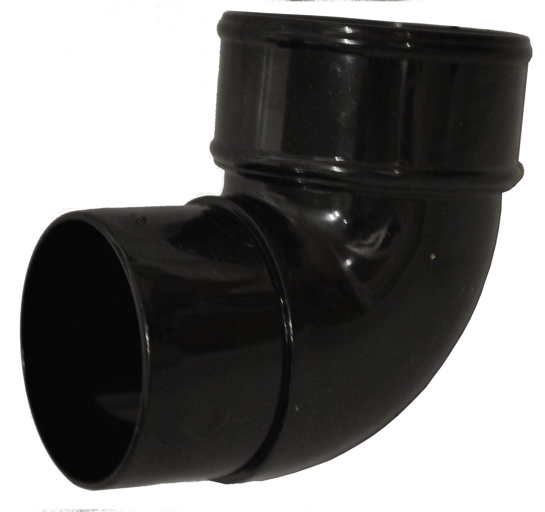 Round Downpipe Bend - Black