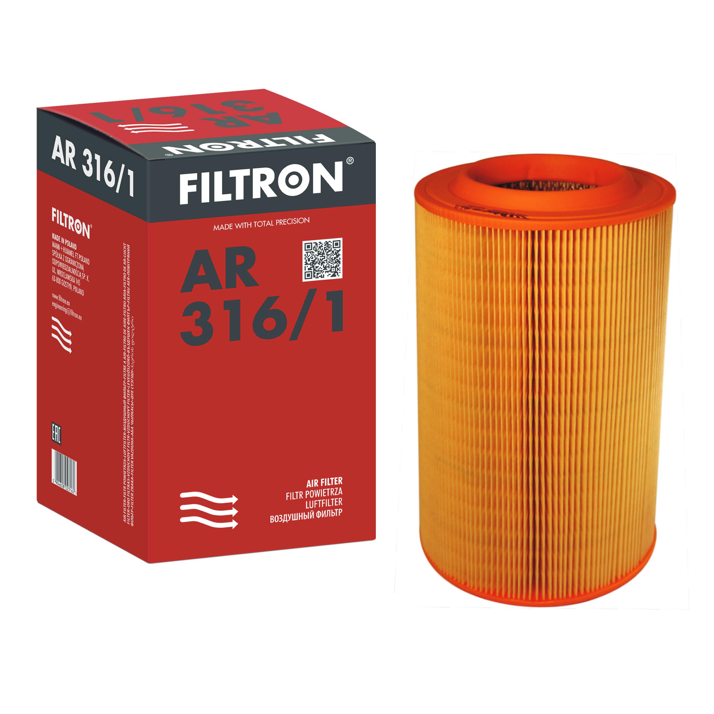 AR 316/1 FILTRON AIR FILTER FOR CITROËN FIAT OPEL PEUGEOT VAUXHALL