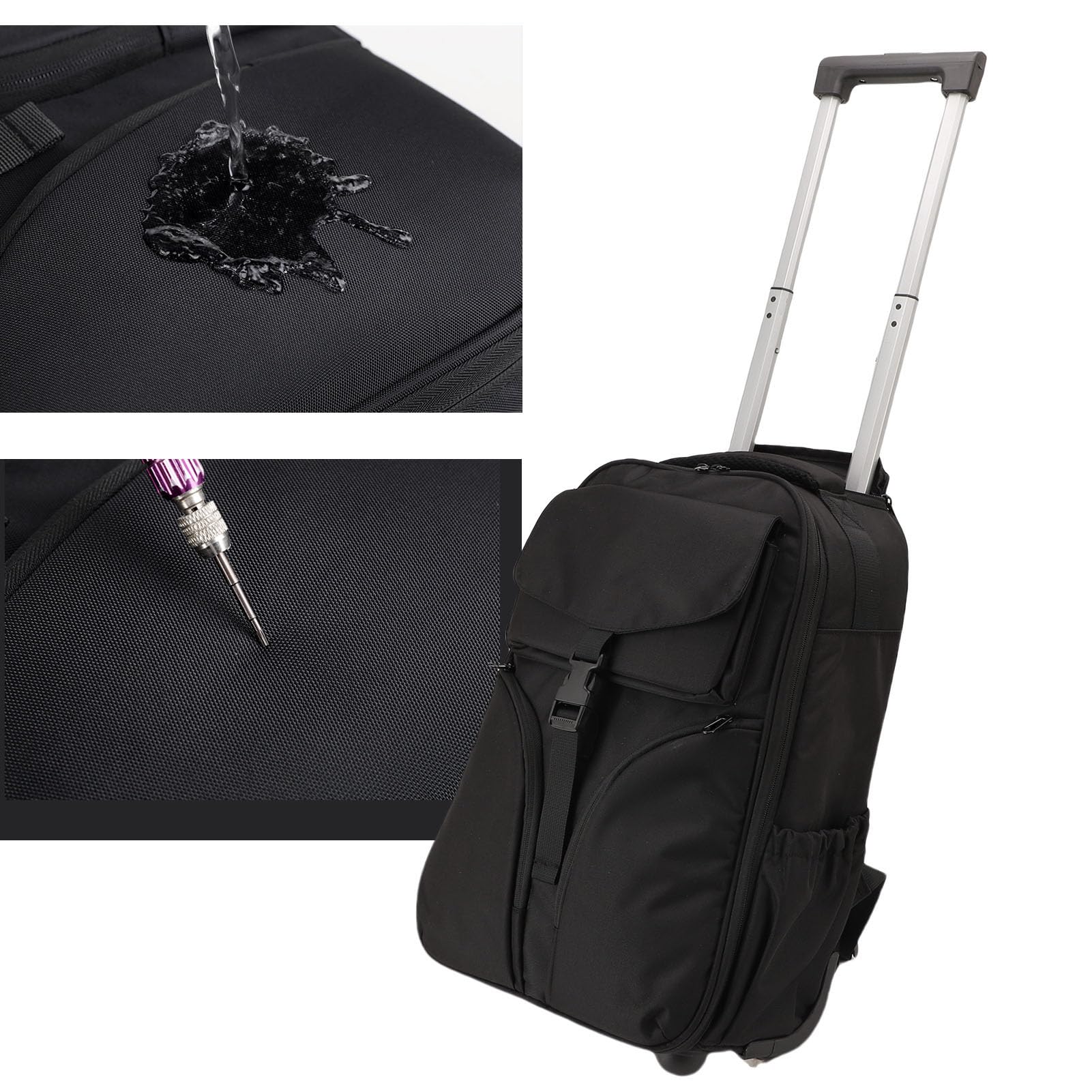 Rolling Backpack, 30L Travel Plecak z Kółkami, Kompresja Próżniowa, Plecak z Plecakiem Wózka do Biznesu i Podróży podróżą