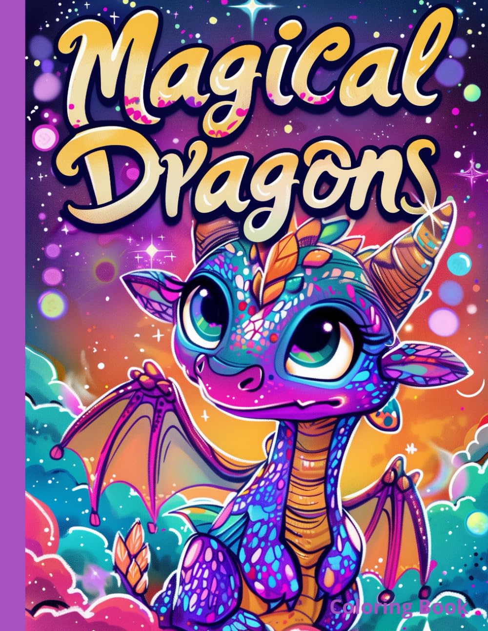 Magical Dragons: Coloring book for children, teens and adults.