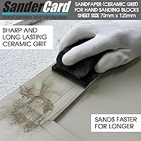 Vista 4 de 20 hojas de papel de lija para bloques de lijado a mano, 4.9 x 2.8 pulgadas, reverso de bucle, papel de lija para madera, metal y pintura. Grano