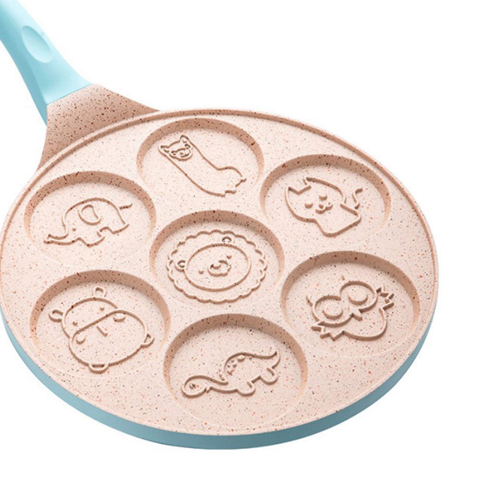 Padella antiaderente per pancake, a forma di animale, per omelette, uova al tegamino (blu)
