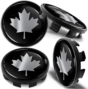 Biomar Labs 4 x 68mm Wielnaafdoppen Van Lichtmetaal Compatibel met BMW 36136783536 Wieldoppen Zwart Zilver Britse Vlag CBS 9