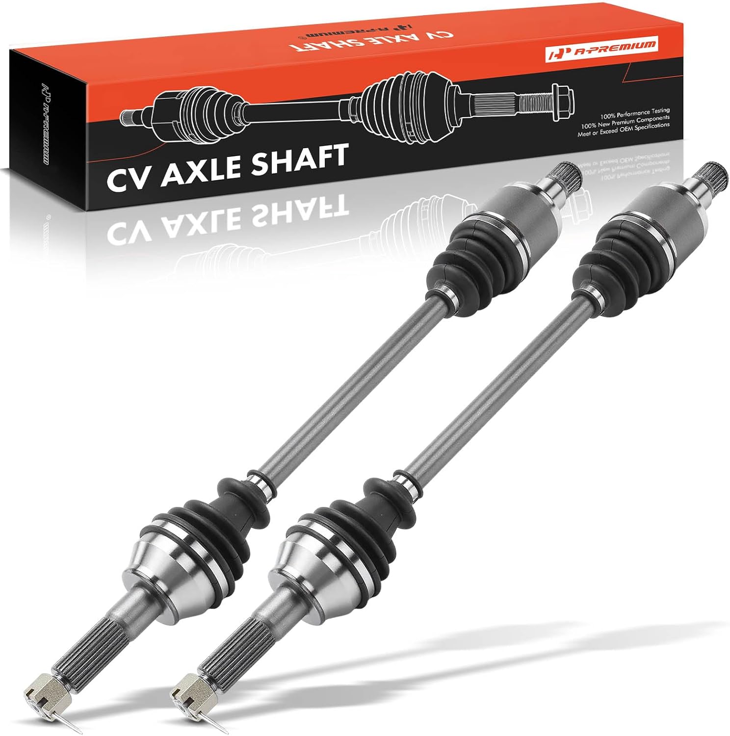 A-Premium Pair (2) Rear CV Axle Shaft Assembly Compatible with Polaris RZR 4 800 2010-2014, RZR S 800 2009-2014, Driver and Passenger Side, Replace# 1332638, 1332883