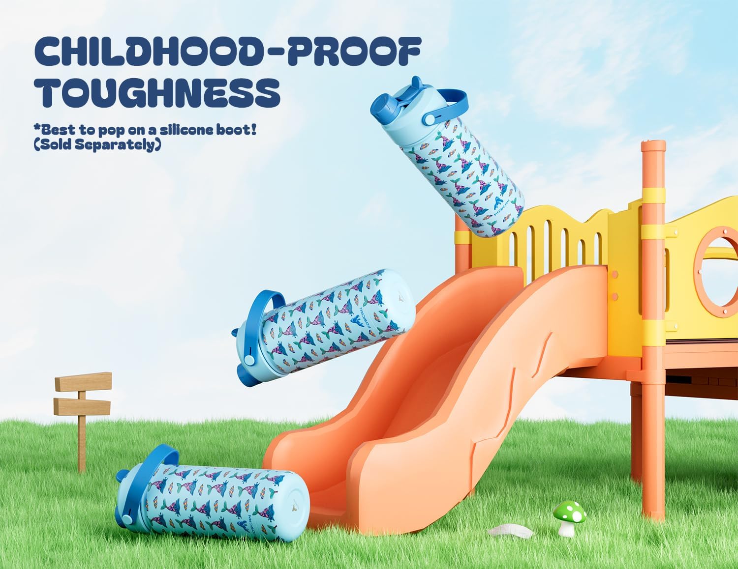 18 oz Kids Insulated Mermaid Water Bottle for School: 2-in-1 Straw Spout Lid, Leakproof, BPA-Free, Keep Cold 24H, Reusable Stainless Steel Cup, Birthday Gift for Girls Daughters (Splash Tails) - Image 6