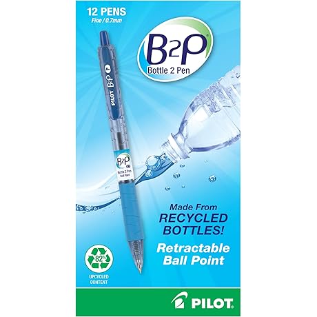 B2P &quot;Bottle To Pen&quot; Retractable Ballpoint Pens  - Redefining Writing Experience With Recycled Transparency