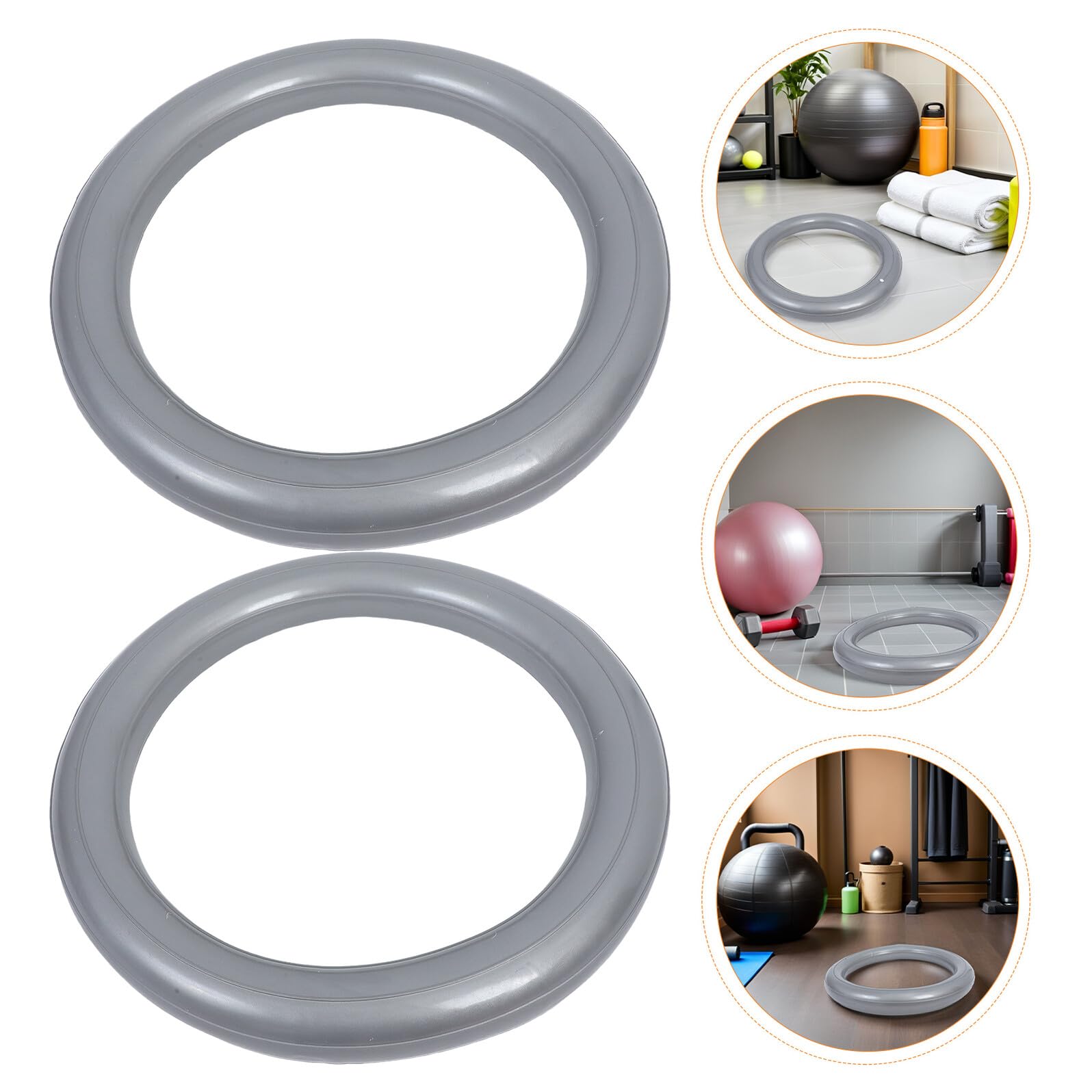 SHERCHPRY 2 Pezzi Base per Sedia Palla da Ginnastica 2 Pezzi, Supporto Antiscivolo Spesso in Materiale Resistente, Anello di Stabilità per Palla da Yoga da 60 CM, per Ufficio, Casa e Pilates