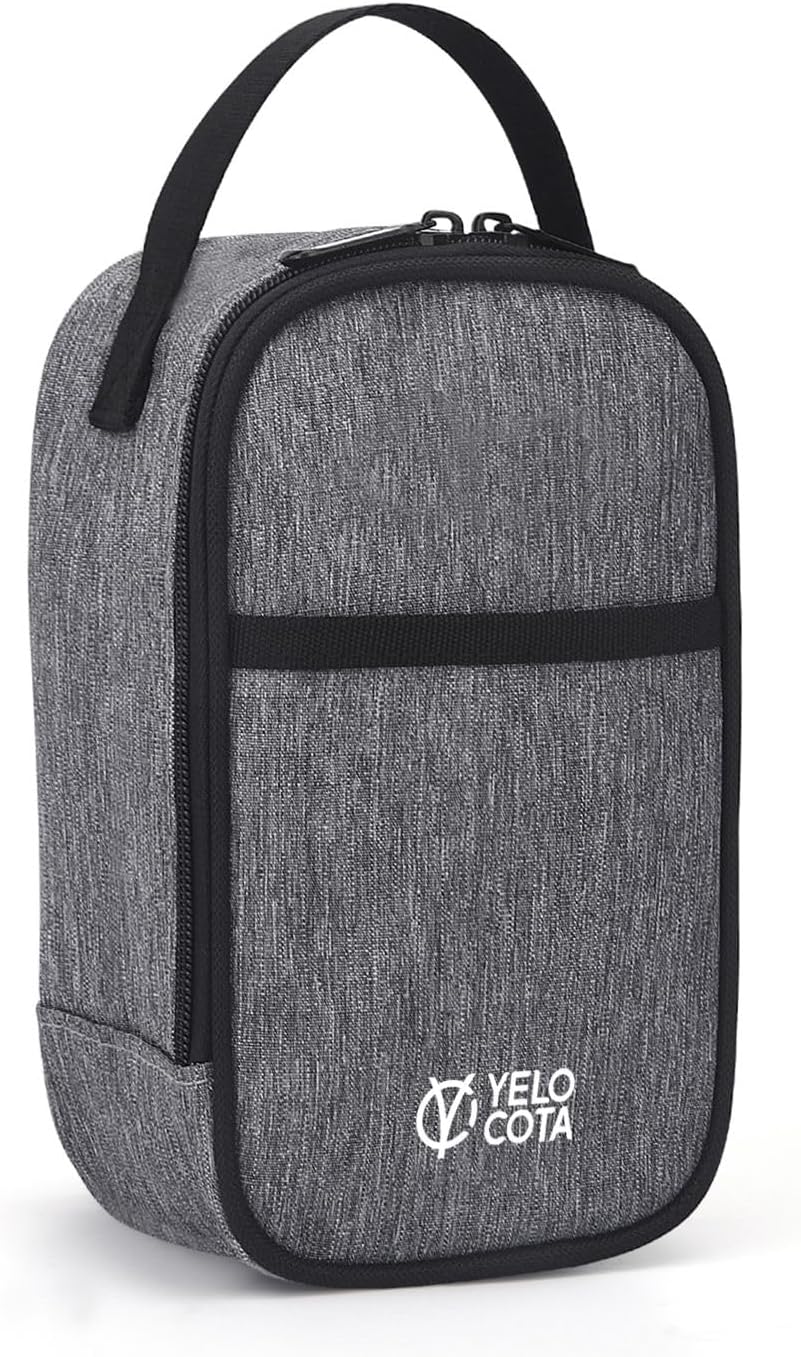 Yelocota Small Size Insulated Lunch Bag- A Palm-Sized Snack Bag- Mini Cooler Bag with Handle Buckle for Travel,Work,School(Storage Space below 20oz)- Also Suitable for Pairing with Food Jar