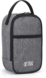 Yelocota Small Size Insulated Lunch Bag- A Palm-Sized Snack Bag- Mini Cooler Bag with Handle Buckle for Travel,Work,School(Storage Space below 20oz)- Also Suitable for Pairing with Food Jar