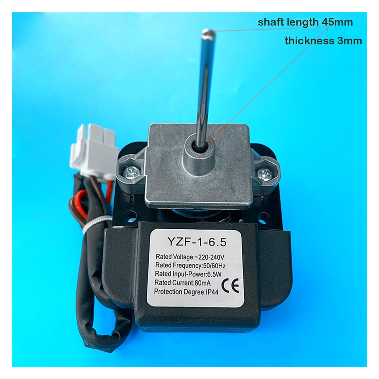 Motor de Ventilador de refrigerador AC220-240V Universal, YZF-1-6.5 for refrigerador, congelador, Vitrina, Motor de Poste sombreado de Repuesto