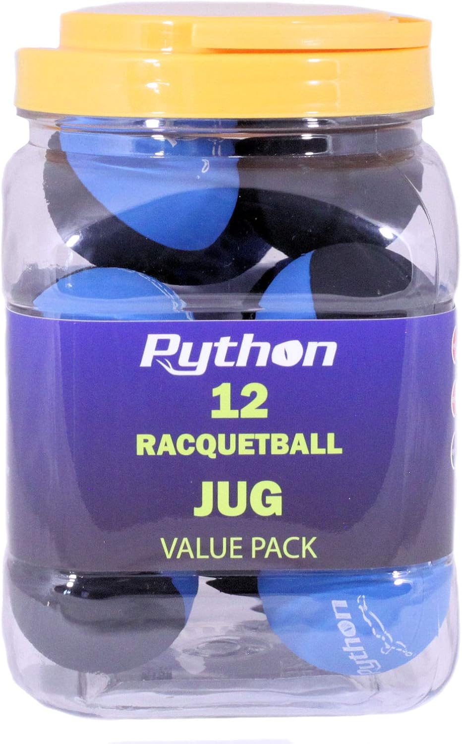 Python RG Multi Colored Racquetballs (Value Pack 12 Ball