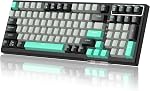MageGee SKY98 Mechanical Gaming Keyboard, 96% Gasket Hot Swappable Wired Custom Creamy Keyboard with 5-Layer Sound Dampening, RGB Backlit, NKRO for Win/Mac (Dark Elf, Blue Whale Switch)