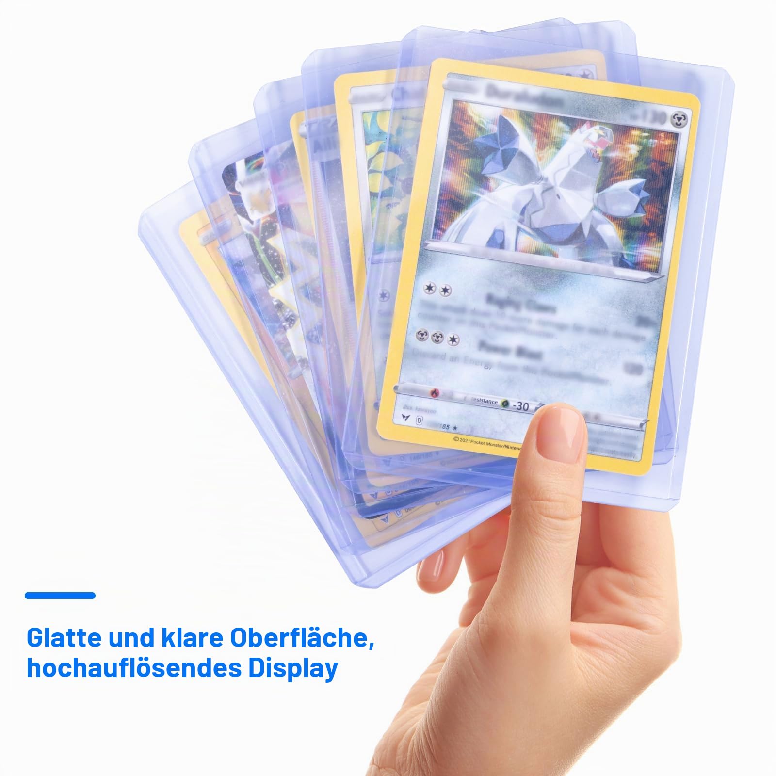 Transparente Kartenschutzhüllen 100 er Set Card Sleeves Clear Regular Dicke Sammelkartenhüllen Geeignet für Sportkarten, Sammelkarten, MTG, Pokemon Magic