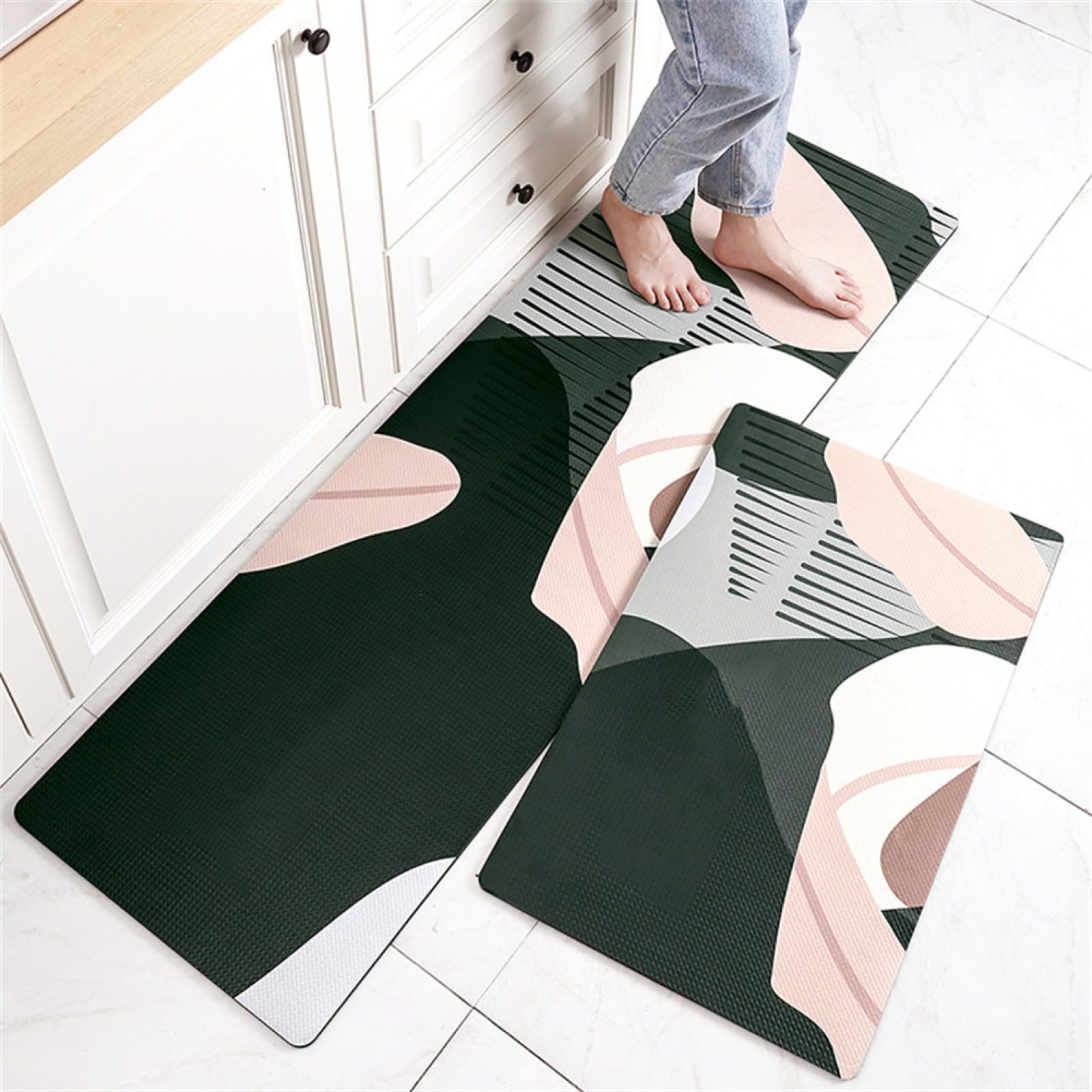 Tapis de cuisine antidérapant lavable pour éviter les glissades et taches d'huile de sol