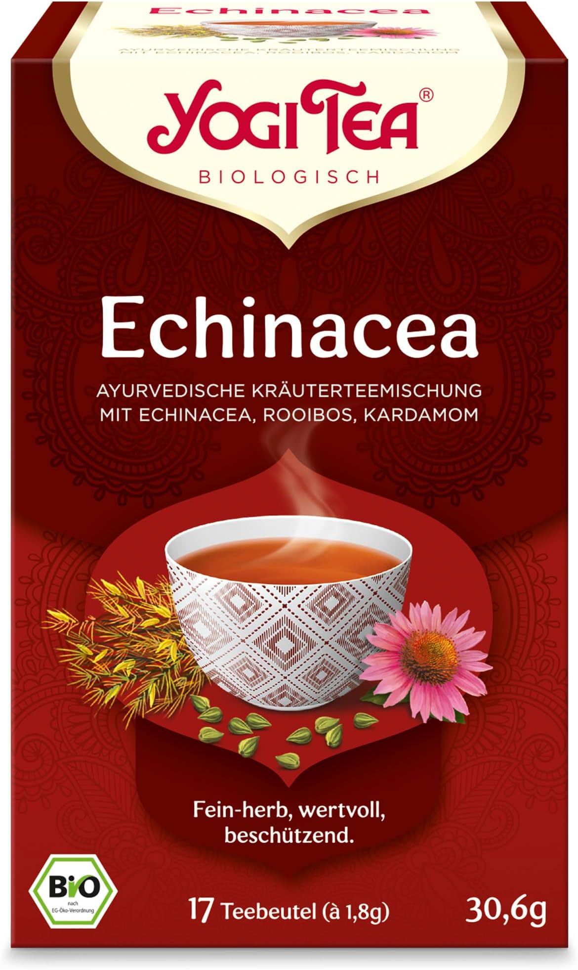 YOGI TEAS - AYURVEDIC Organic Ancient Herbal Formula Echinacea - R 17bags (PACK OF 1)