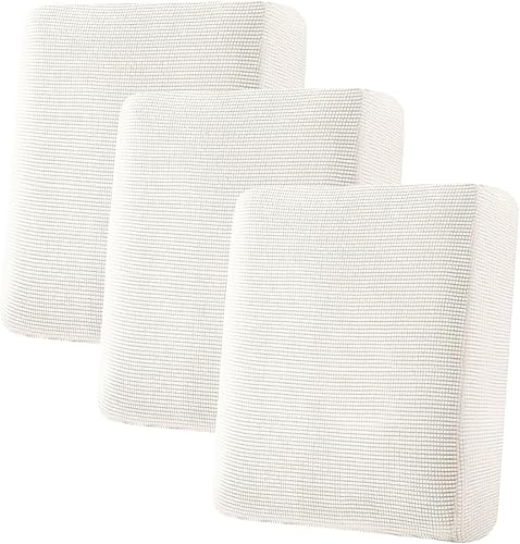 Miniatura 108 de H.VERSAILTEX Fundas de cojín individuales superelásticas para asiento – Juego de fundas de cojín de sofá – Tela de sarga gruesa con textura jacquard
