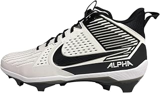 Alpha Menace Strong Men's Football Cleats (II5139-010, Black/Metallic Silver/White)