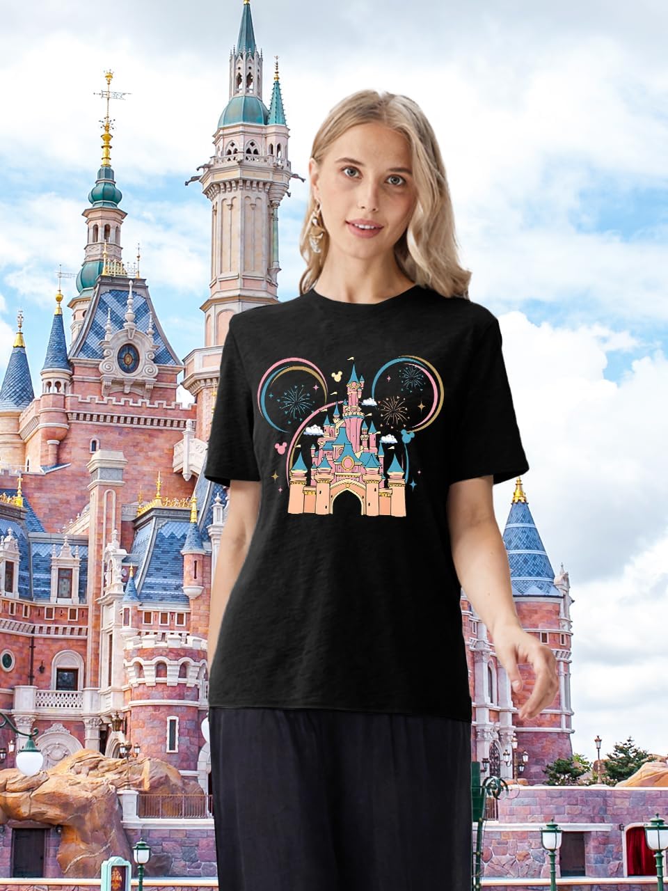 Magical Shirt for Women Magic Kingdom Castle Tshirt Women Casual Vacation Holiday Short Sleeve Tee Top - Image 3
