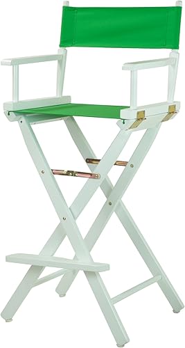 Miniatura 47 de Casual Home - Silla de director de 24.0 in, marco blanco con lienzo negro, altura de mostrador Marco blanco - Madera maciza,Marco blanco/lona