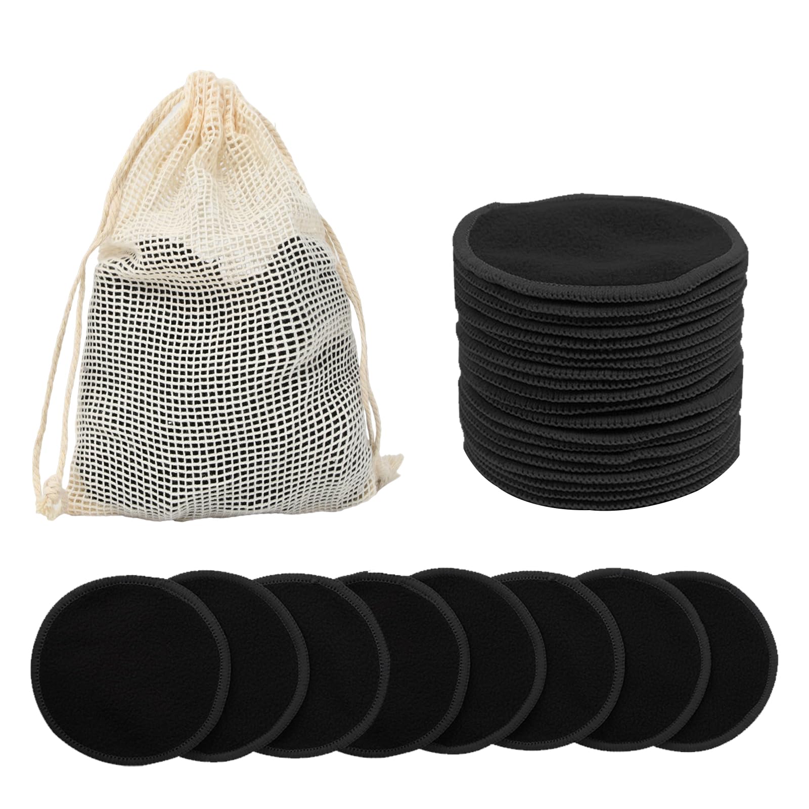 20 Piezas Discos Desmaquillantes Reutilizables, Algodones Desmaquillantes Suaves y Eficaces, Óptimos Como Discos de Lactancia Reutilizables para Una Limpieza Facial Profunda y Cuidadosa