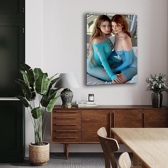 XNRYYU Star Rosie Rider Sexy Model Female Star Bikini Poster 2 Canvas Painting Wall Art Poster for Bedroom Living Room Decor 12x18inch(30x45cm) Frame-style