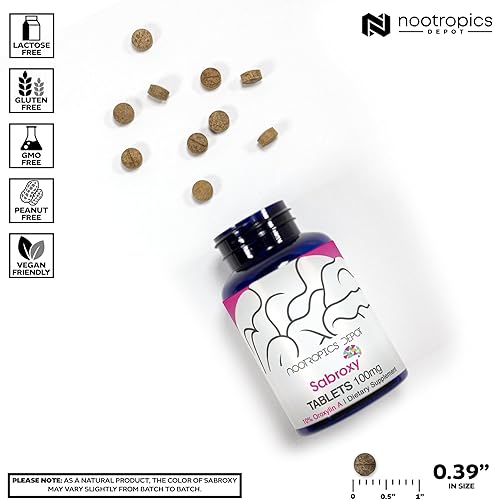 Miniatura 3 de Nootropics Depot Sabroxy Tabletas  100 mg  90 unidades  Mínimo 10% Oroxilina-A  Oroxylum indicador  Puede ayudar a promover la concentración y la