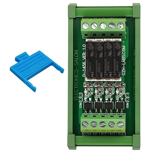 Miniatura 11 de Montaje en carril DIN AC/DC 5V 12V 24V SPST-NO 5Amp módulo de relé de potencia (CA/CC 12V, 16 canales)