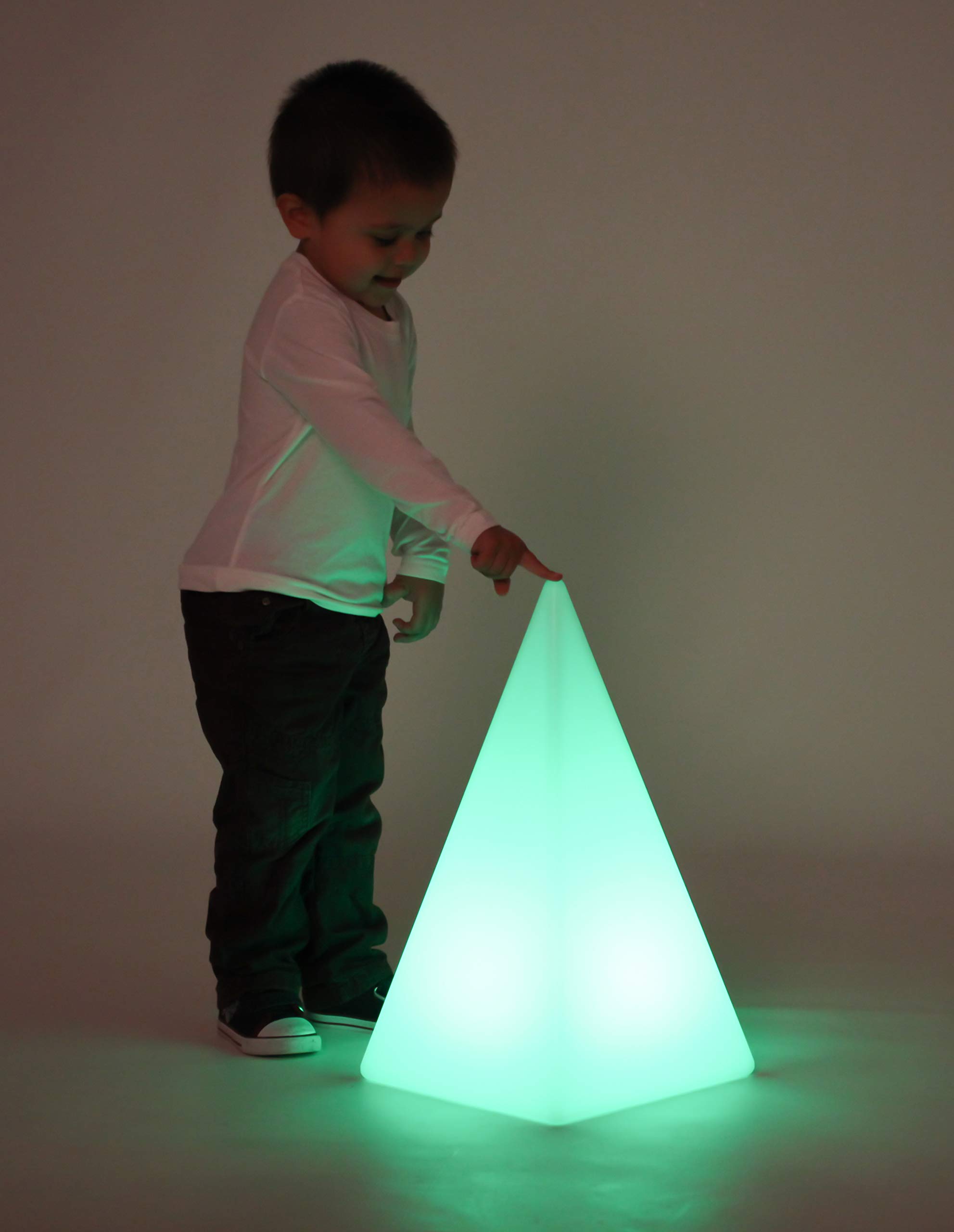 TickiT Sensory Mood Light Pyramid – Mit Fernbedienung, 20 Farben, Wasserabweisend & Robust