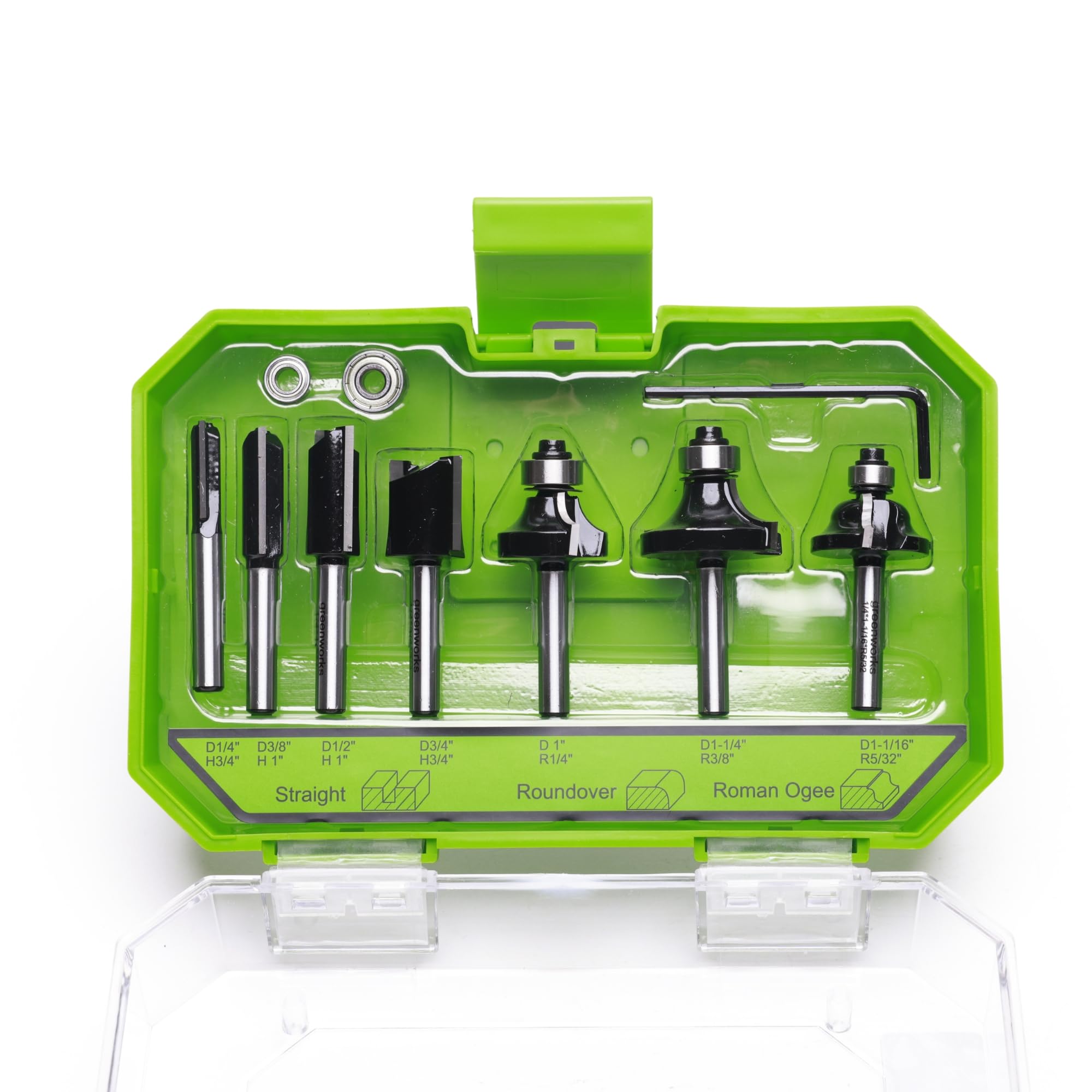 Greenworks 7 embouts de défonceuse PA55105A1