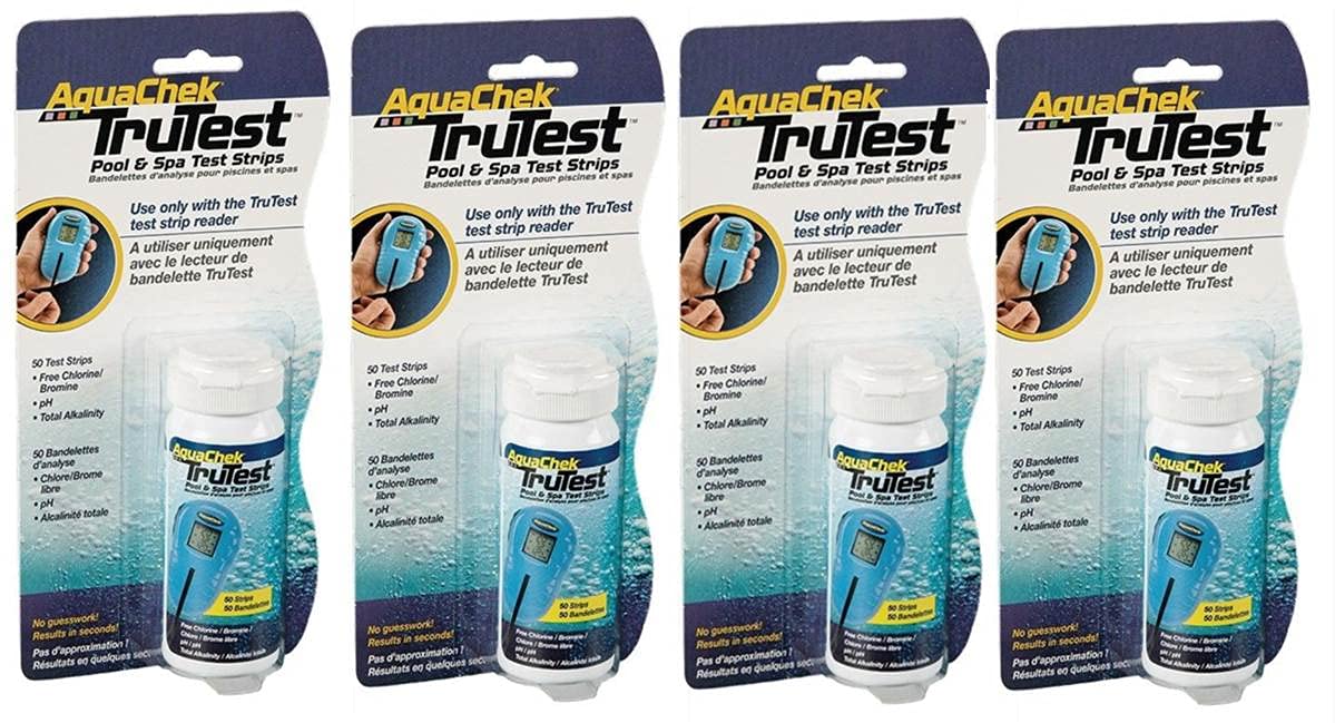 AquaChek Boîte de 50 bandelettes Recharge pour Testeur électronique Digital Trutest - Lot de 4