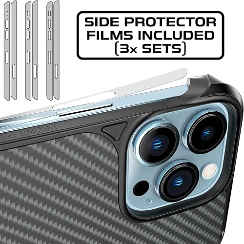 Miniatura 8 de REBEL Funda para iPhone 13 Pro Max Serie Flex Lados expuestos para mayor comodidad, fibra de aramida, fuerte compatible con MagSafe, esquinas