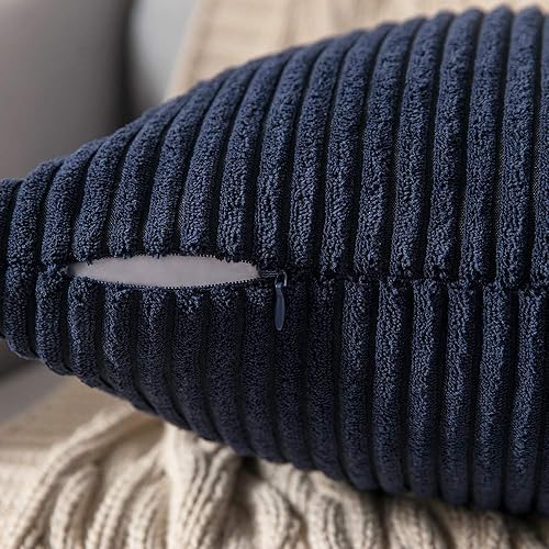 Miniatura 8 de MIULEE - Juego de 2 fundas de cojín cuadradas de pana suave y sólidas, fundas de cojín decorativas, fundas de almohada para sofá, dormitorio o