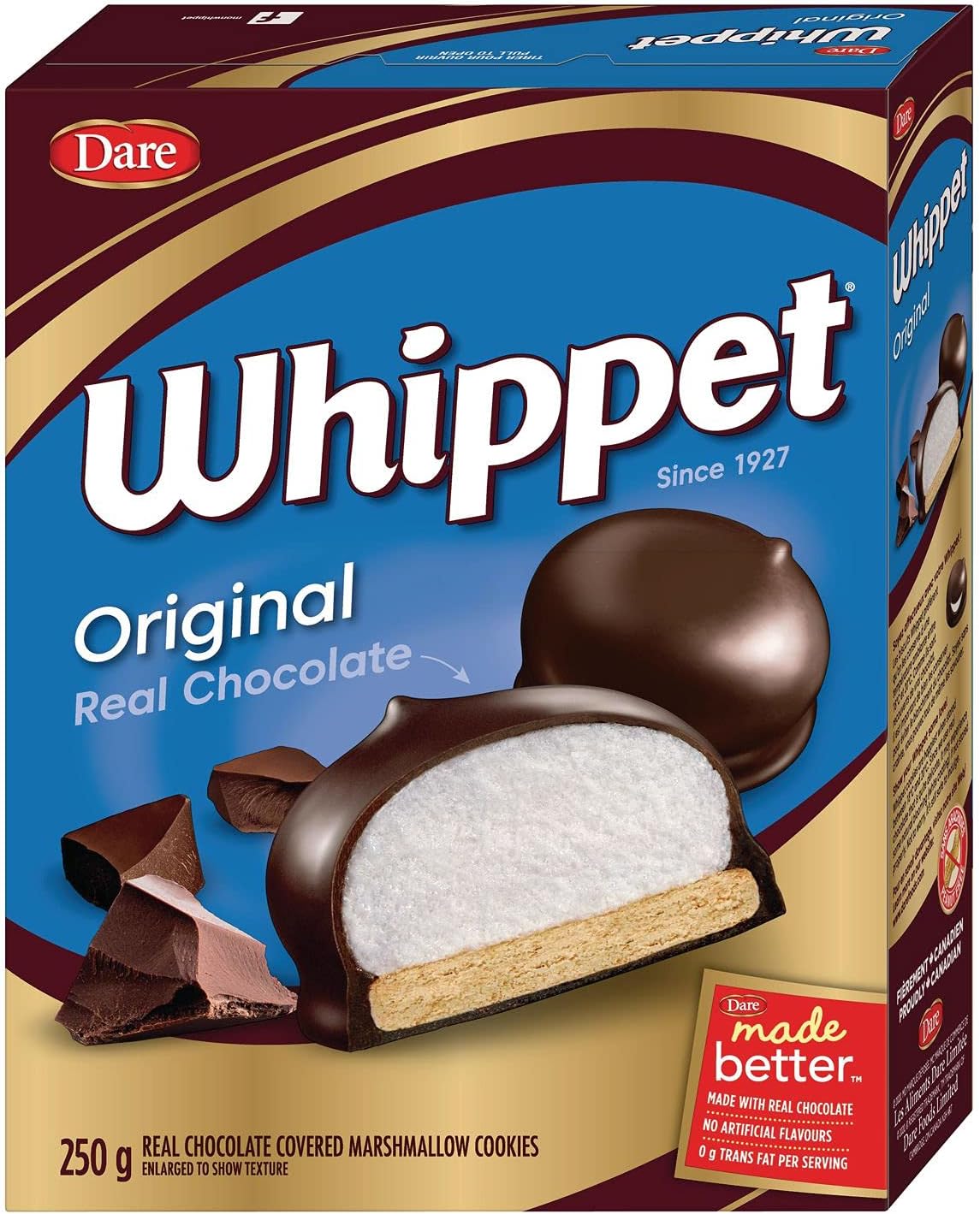 Original Chocolate Covered Marshmallow Cookies,250g/9oz, Imported from Canada}
