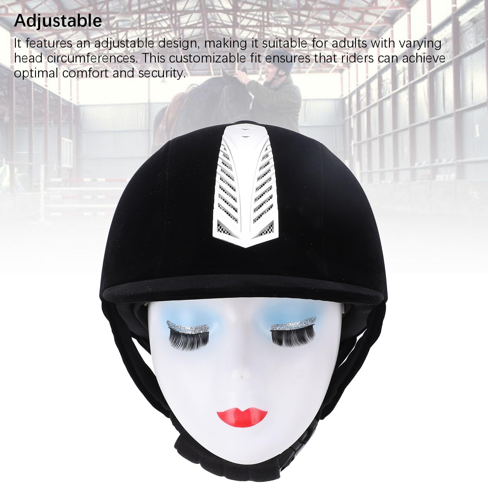 Kask jeździecki ze stali nierdzewnej, oddychający, regulowany, stylowy sprzęt jeździecki dla dorosłych, do jazdy konnej, sportów na świeżym powietrzu