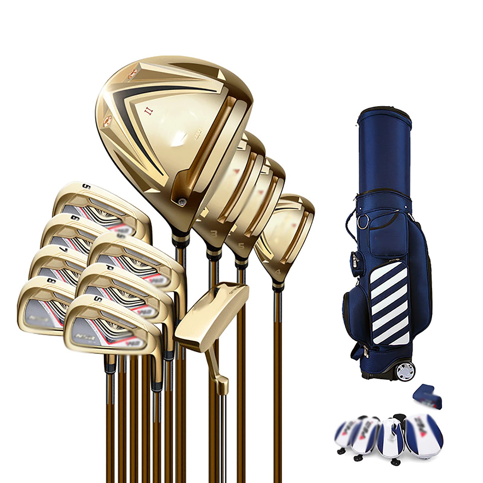 Golfschläger-Komplettset für Herren, Rechtshänder Einsteiger Komplettpaket mit Carbon-Schaft und Balltasche