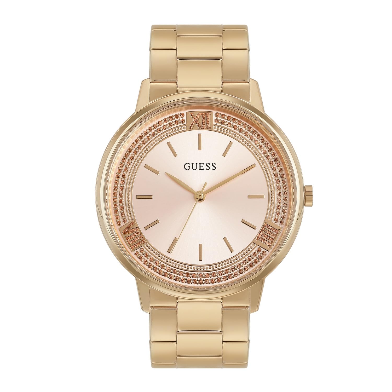 GUESS Stainless Steel Analog Pink Dial Womens Watch-U1406L3M, Band_Rose Gold (B0D8YPHJ22) Amazon Price History, Amazon Price Tracker