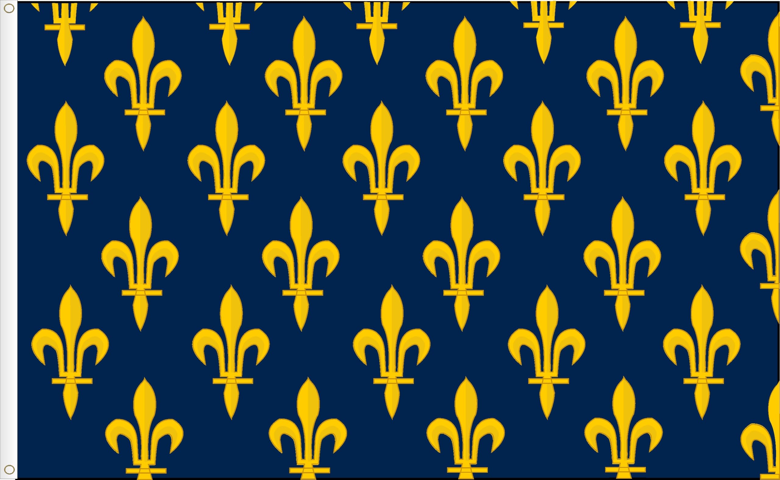 Flag of France Kingdom Medieval S XI-SXIII High-Quality Silk Satin